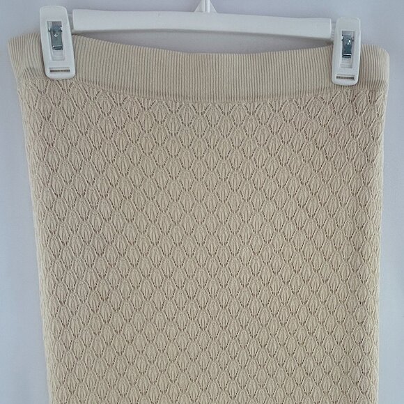 ZARA • Boho Cream Knit Maxi Skirt - Size Medium/Large - Picture 4 of 6